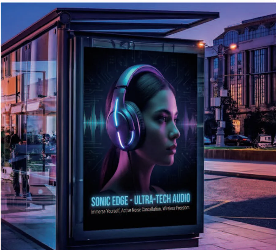 Backlit lightbox advertising